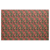Tissu Fleurs de Noël Noir (Fat Quarter)