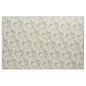 Tissu Fleurs de Perte Blanche sur Vert Sage (Fat Quarter)