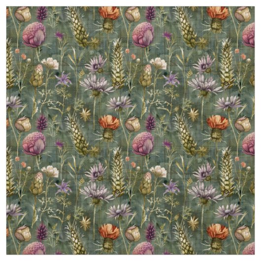 Tissu Fleurs de prairie écossaises (Échantillon)