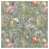 Tissu Fleurs de prairie écossaises (Détail)