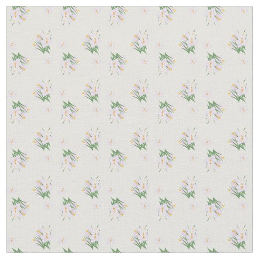 Tissu Fleurs de printemps crocus (Fermer)