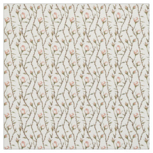 Tissu Fleurs de roses roses romantiques