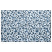 Tissu Fleurs de saumon bleu classique (Fat Quarter)