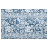Tissu Fleurs de saumons blancs et bleus classiques (Fat Quarter)