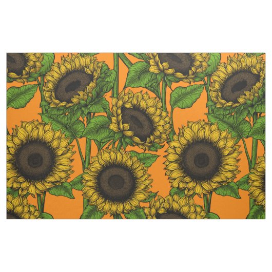 Tissu Fleurs de soleil (Fat Quarter)