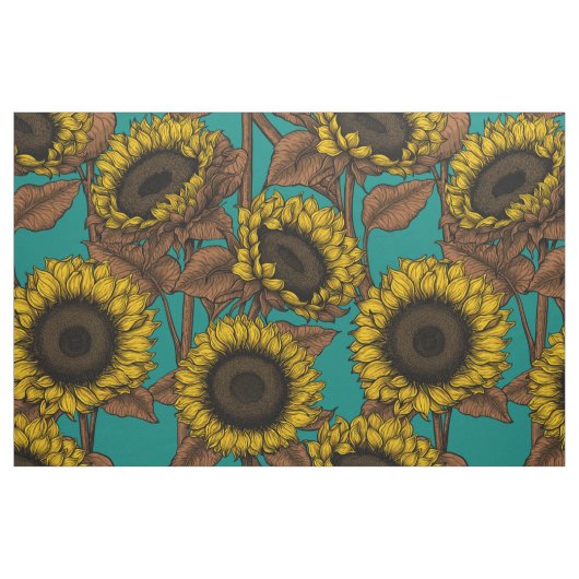 Tissu Fleurs de soleil (Fat Quarter)