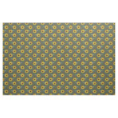 Tissu Fleurs de soleil et Acornes sur vert (Yard)