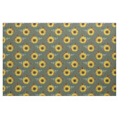 Tissu Fleurs de soleil et Acornes sur vert (Fat Quarter)