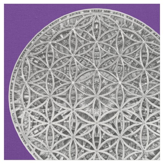 Tissu FLEURS DE VIE - Médaille d'argent (Fermer)