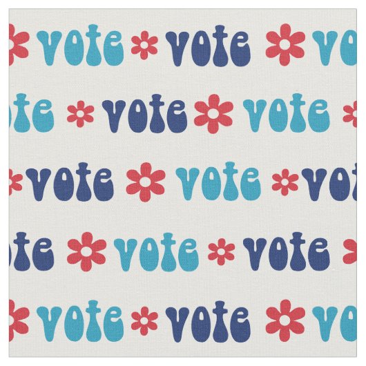 Tissu Fleurs de vote super (Fermer)