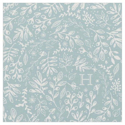 Tissu Fleurs décorées d'un monogramme de récolte de | (Fermer)