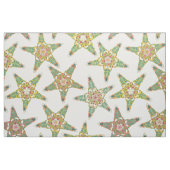 Tissu fleurs d'étoiles de mer blanches (Fat Quarter)