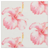 Tissu Fleurs d'Hibiscus roses (Fermer)