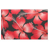 Tissu Fleurs d'hibiscus rouges (Fat Quarter)