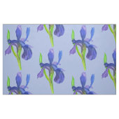 Tissu Fleurs d'Iris Sauvages Aquarelle violette Bleu (Fat Quarter)