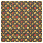 Tissu Fleurs Écarlates et Crème (Échantillon)