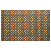 Tissu Fleurs Écarlates et Crème (Fat Quarter)