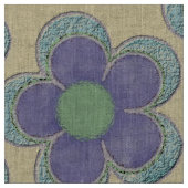 Tissu Fleurs en couches (turquoise/violet/vert) (Fermer)