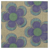 Tissu Fleurs en couches (turquoise/violet/vert) (Échantillon)