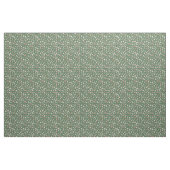 Tissu Fleurs esquissées sur fond vert (Yard)
