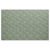 Tissu Fleurs esquissées sur fond vert (Fat Quarter)