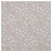 Tissu Fleurs esquissées sur gris clair (Échantillon)