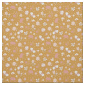 Tissu Fleurs esquissées sur orange (Échantillon)