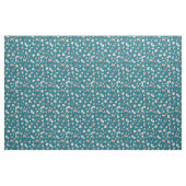 Tissu Fleurs esquissées sur sarcelle foncée (Fat Quarter)