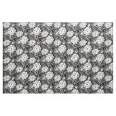 Tissu Fleurs Et Engrenages Blanc (Yard)