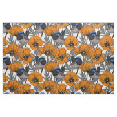 Tissu Fleurs et fleurs de pavot orangé 2 (Yard)