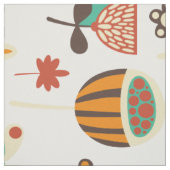Tissu Fleurs et Motif de feuillage rétro (Échantillon)