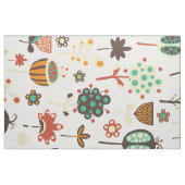 Tissu Fleurs et Motif de feuillage rétro (Fat Quarter)