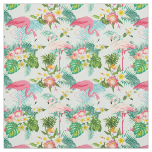 Tissu Fleurs et oiseaux tropicaux