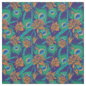 Tissu Fleurs et plumes (Échantillon)