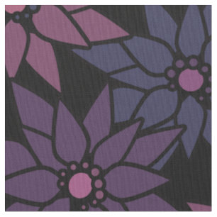 Tissu Fleurs florales Abstraites dessin motif romantique