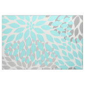 Tissu Fleurs florales de fleurs de dahlia gris de (Fat Quarter)