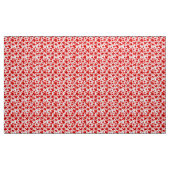 Tissu Fleurs florales rouges (Yard)