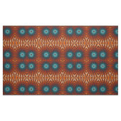 Tissu Fleurs Fractales Turquoise Et Orange Drôle (Fat Quarter)