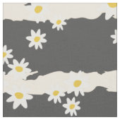 Tissu Fleurs gaies blanches (Fermer)