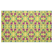 Tissu fleurs joyeux jaune arrière - plan (Fat Quarter)