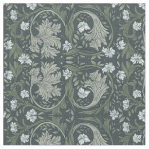 Tissu fleurs lunatiques végétation Acanthus plante damas