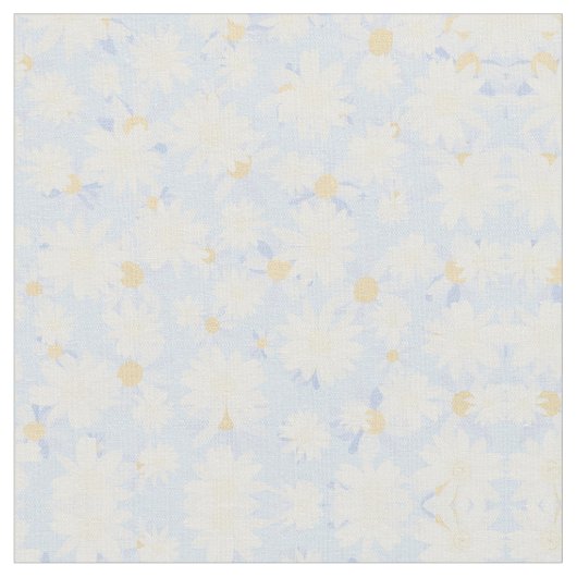 Tissu Fleurs marguerites Bleues Classiques (Fermer)