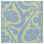Tissu Fleurs murales de Barcelone bleu et vert (Fermer)