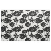 Tissu Fleurs noires, blanc, Monochrome (Fat Quarter)