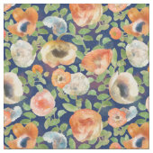 Tissu Fleurs oranges de printemps (Fermer)