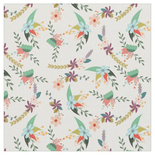 Tissu Fleurs pastel (Fermer)