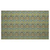 Tissu FLEURS, PEACOCKS ET DRAGONS, Brown Jaune Gris (Fat Quarter)