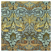 Tissu FLEURS, PEACOCKS ET DRAGONS, Brown Jaune Gris (Fermer)