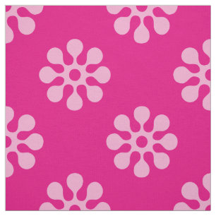 Tissu Fleurs rétro transparent motif blanc transparent