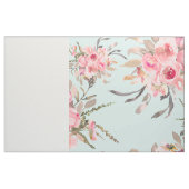 Tissu Fleurs rose pâle sur bleu clair (Fat Quarter)